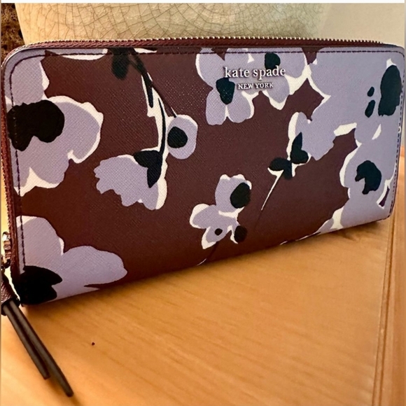 kate spade Handbags - COPY - KATE SPADE New York Large wallet wildflower Authentic size 7.7" long/ 3.…